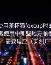 第一次使用茶杯狐foxcup时的真实感受：日常使用中哪些地方顺手，哪些需要适应（实测）