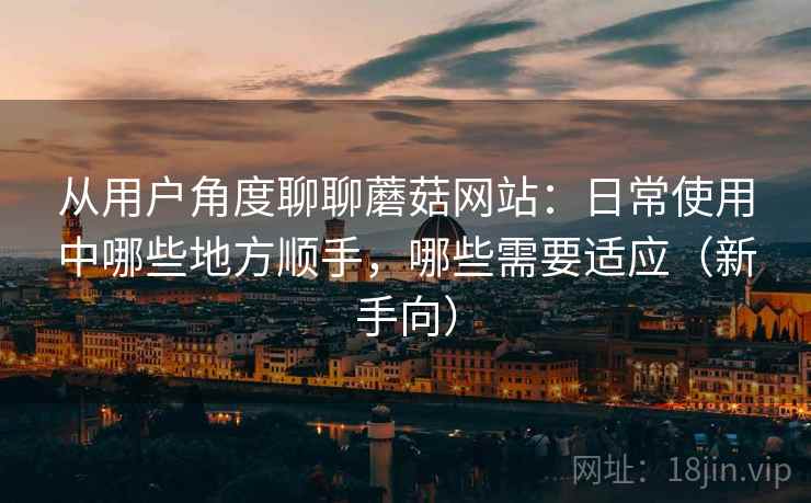 从用户角度聊聊蘑菇网站:日常使用中哪些地方顺手,哪些需要适应(新手向) 从用户角度聊聊蘑菇网站:日常使用中哪些地方顺手,哪些需要适应(新手向)